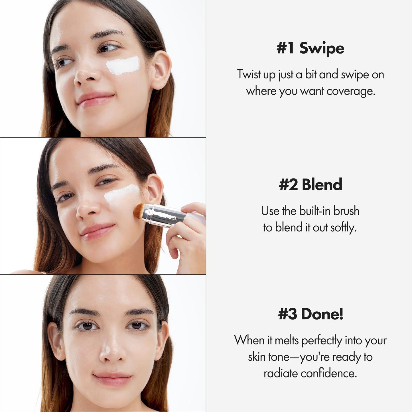 ELROEL Blanc Cover Stick V White — Color-Changing Foundation with Volufiline (200 Fair)