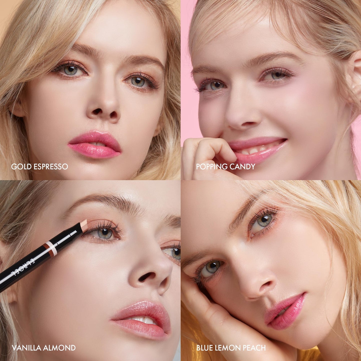 ELROEL Blanc Double Shadow Stick - 48HR Dual-Tone Eye Shadow Pencil | Waterproof & Smudge-Proof
