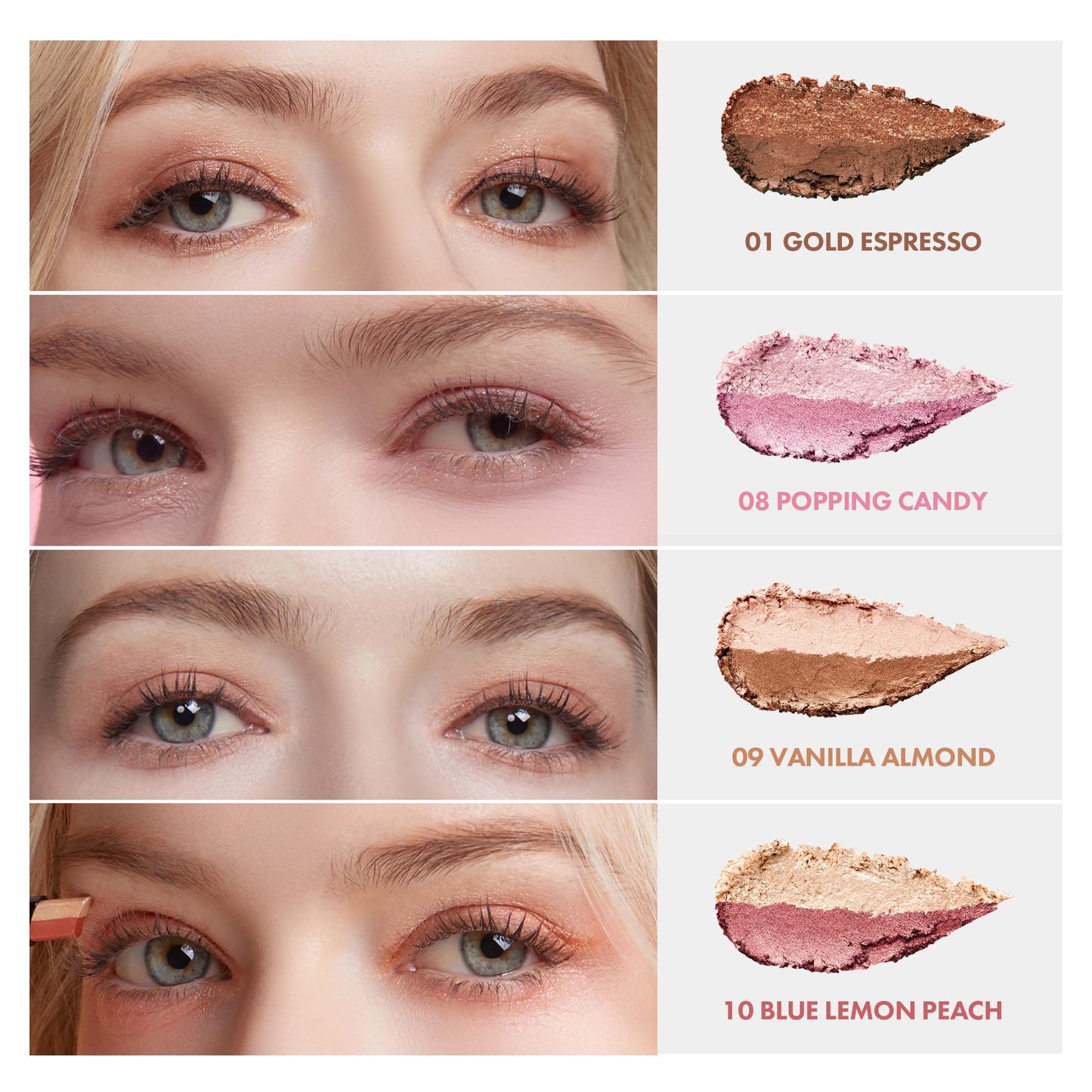 ELROEL Blanc Double Shadow Stick - 48HR Dual-Tone Eye Shadow Pencil | Waterproof & Smudge-Proof