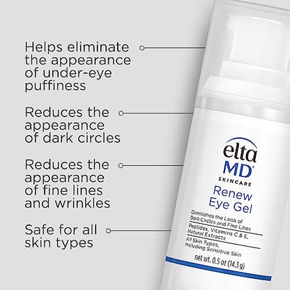EltaMD Morning & Night Skin Care Kit | AM Restore, PM Restore Moisturizers & Renew Eye Gel