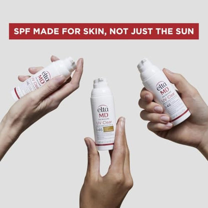 EltaMD UV Clear SPF 46 Face Sunscreen — Oil-Free for Acne-Prone Skin | 1.7 oz Pump (Pack of 2)