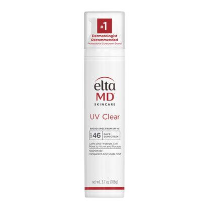 EltaMD UV Clear SPF 46 — Oil-Free Zinc Oxide Facial Sunscreen for Acne-Prone & Sensitive Skin (3.7 oz)