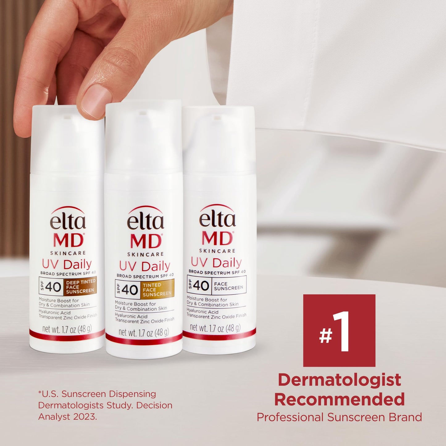 EltaMD UV Daily SPF 40 Tinted Face Sunscreen Moisturizer with Hyaluronic Acid – Hydrating, Sheer Tint (Pack of 2)