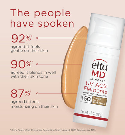 EltaMD UV Elements Tinted Moisturizer SPF 44 – Mineral Sunscreen, Oil-Free, Water-Resistant (2 x 2 oz)