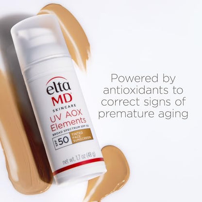 EltaMD UV Elements Tinted Moisturizer SPF 44 – Mineral Sunscreen, Oil-Free, Water-Resistant (2 x 2 oz)