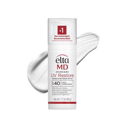 EltaMD UV Restore SPF 40 Mineral Face Sunscreen – Tinted, Moisturizing (1.7 oz)
