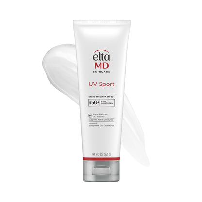 EltaMD UV Sport SPF 50 Sunscreen Lotion for Face & Body — Water- and Sweat-Resistant, Oil-Free, Zinc Oxide
