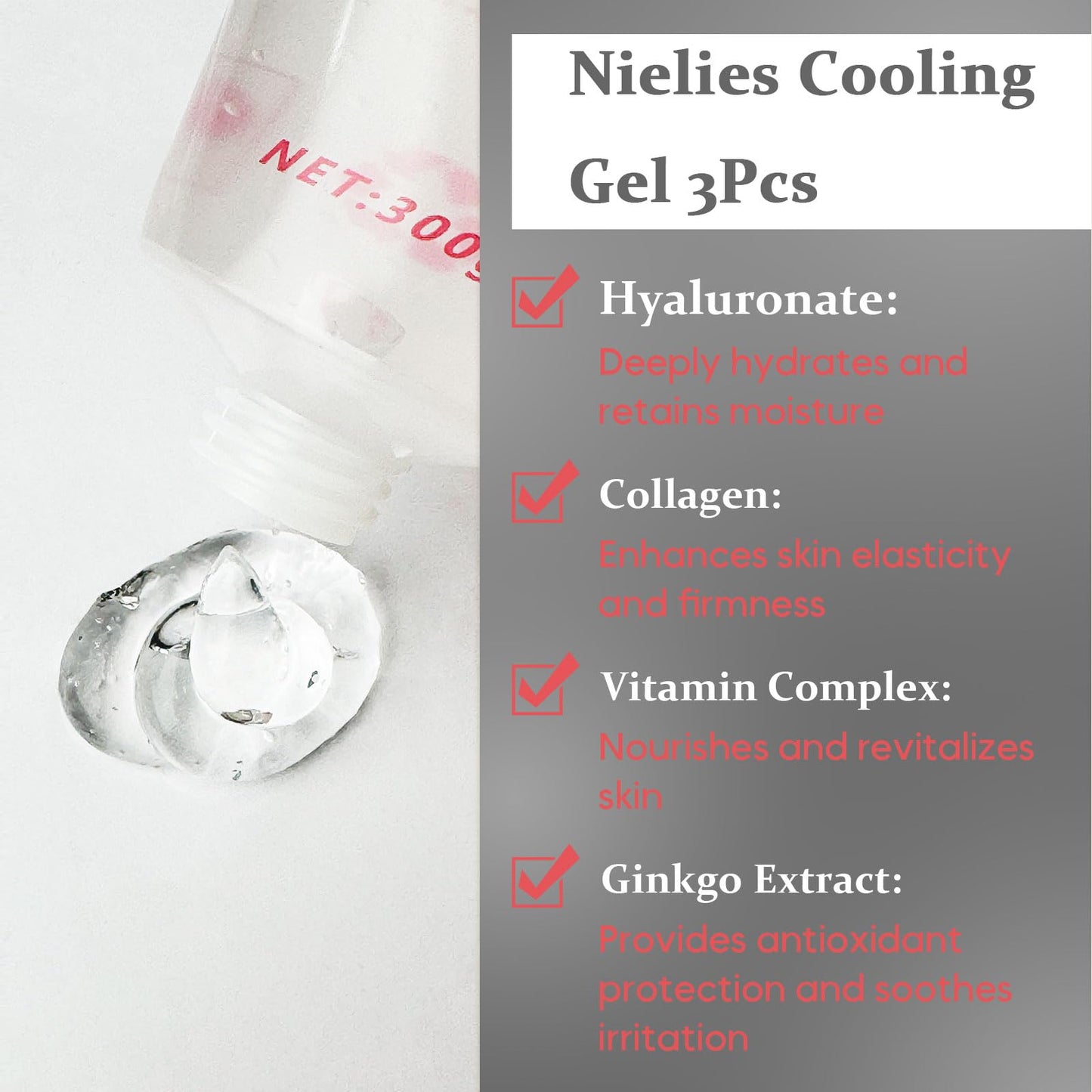 Elvenstars 3-Pcs Conductive Cooling Gel for Laser Hair Removal