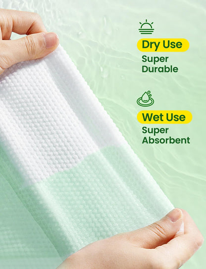 Elvira 200 Count 2-Pack Disposable Face Towels – Biodegradable, Ultra-Soft & Thick for Sensitive Skin