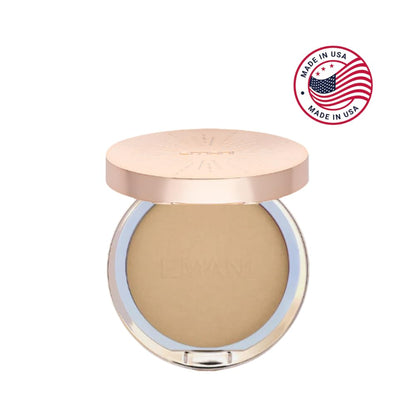 Emani Flawless Matte Powder Foundation – Mineral Compact for Sensitive Skin, Deep Golden