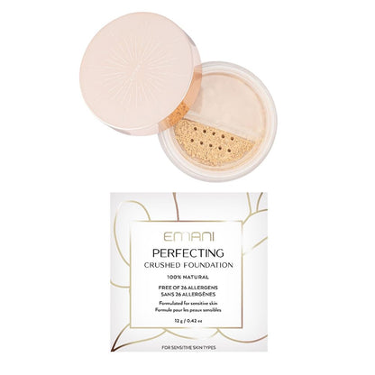 Emani Perfecting Crushed Foundation – Loose Mineral Powder for Sensitive Skin | Buildable Coverage and Oil Control