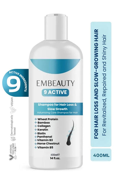 Embeauty Collagen & Keratin Strengthening Shampoo – Sulfate-Free, Paraben-Free, 400 ml