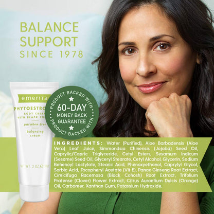Emerita Phytoestrogen Body Cream – 2 oz | Hydrating Plant-Based Moisturizer