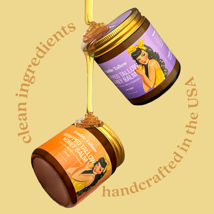 Enable Tallow Face & Body Cream – Whipped Beef Tallow & Manuka Honey, Fragrance-Free, 4oz