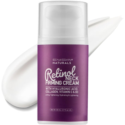 Enaskin Naturals Retinol Neck Firming Cream – Advanced Face Tightening with Hyaluronic Acid, Collagen & Vitamins (2.7 oz)