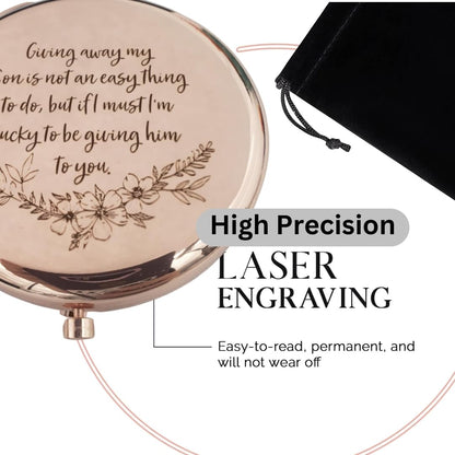 Enduring Gifts Rose Gold Compact Mirror – Bride Gift from Mother-in-Law