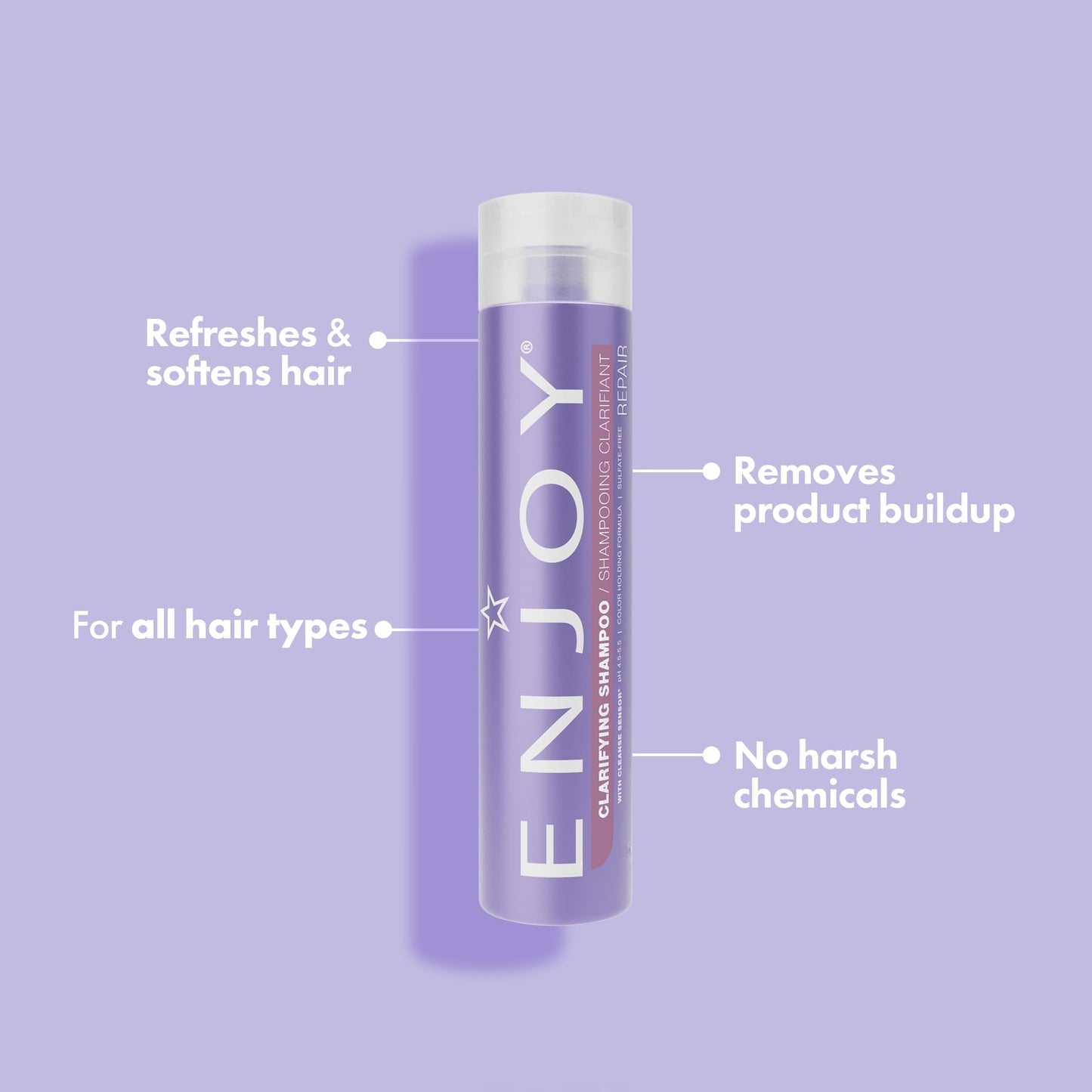 Enjoy Clarifying Shampoo – Deep Cleansing, Chelating, Sulfate-Free, Color Safe (33.8 oz)