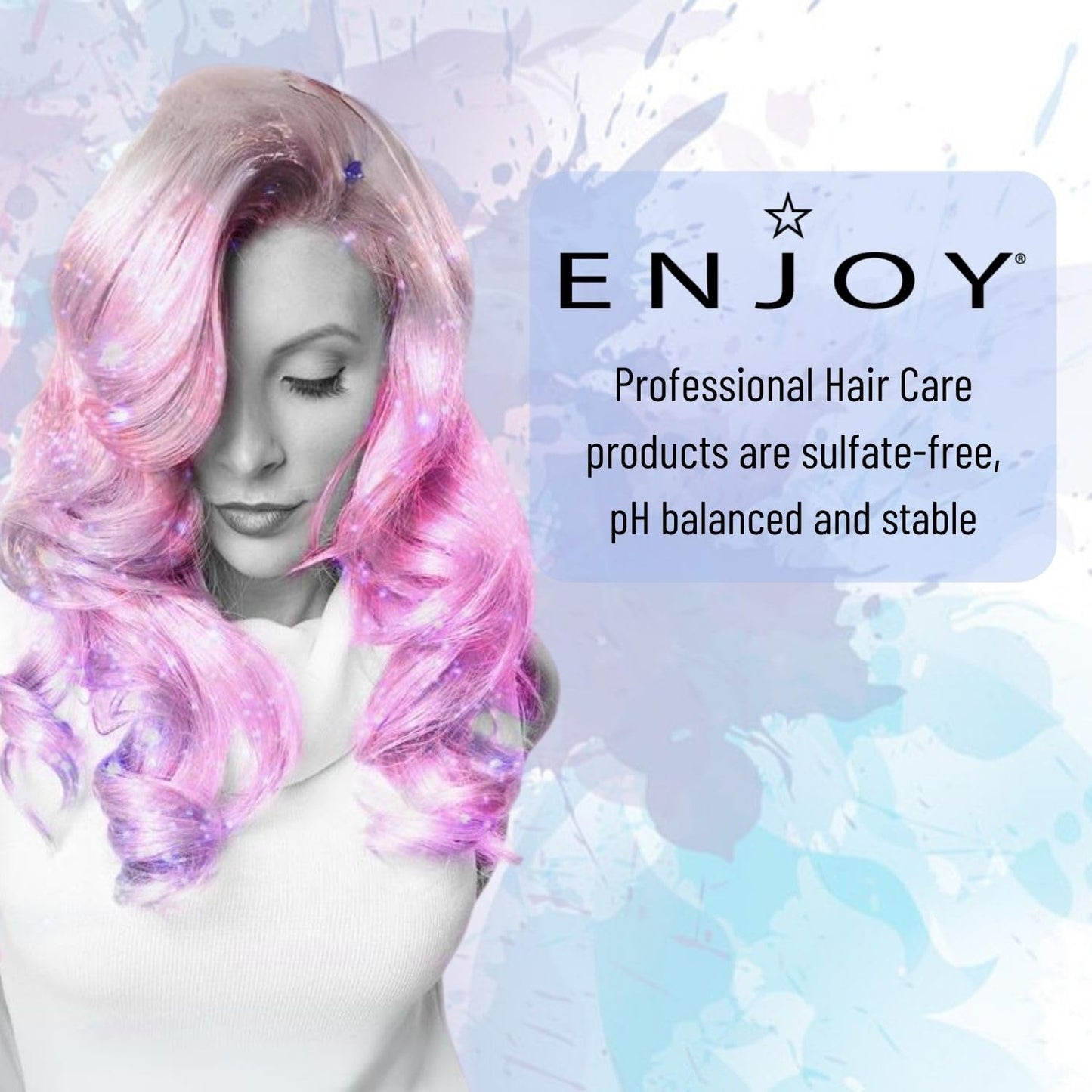 Enjoy Fiber Styling Gel – Firm Flexible Hold, Water-Based, Castor Oil, Color-Safe, 2.1 oz