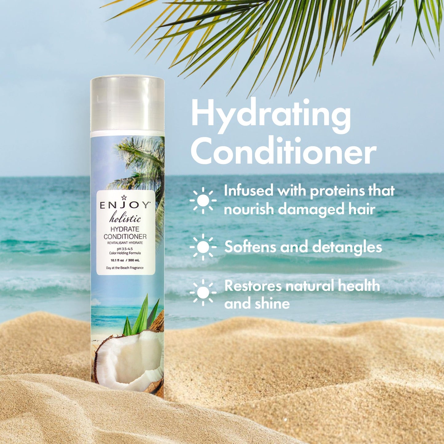 Enjoy Holistic Hydrate Conditioner for Damaged Hair | pH 3.5–4.5 | 33.8 Fl Oz