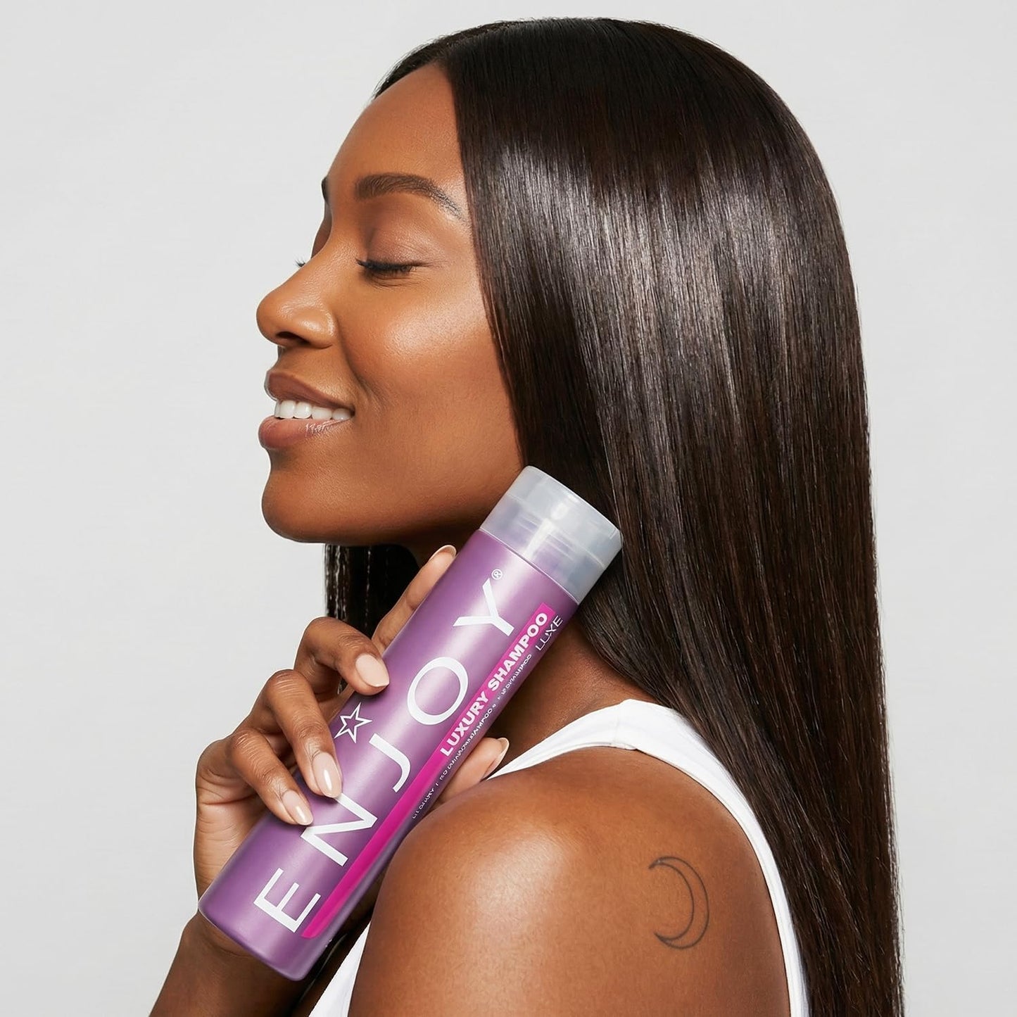 Enjoy Luxury Shampoo & Conditioner – Frizz Control, Sulfate-Free for Thick, Curly or Coarse Hair (33.8 fl oz)