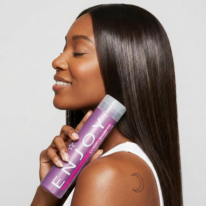 Enjoy Luxury Shampoo & Conditioner – Frizz Control, Sulfate-Free for Thick, Curly or Coarse Hair (33.8 fl oz)