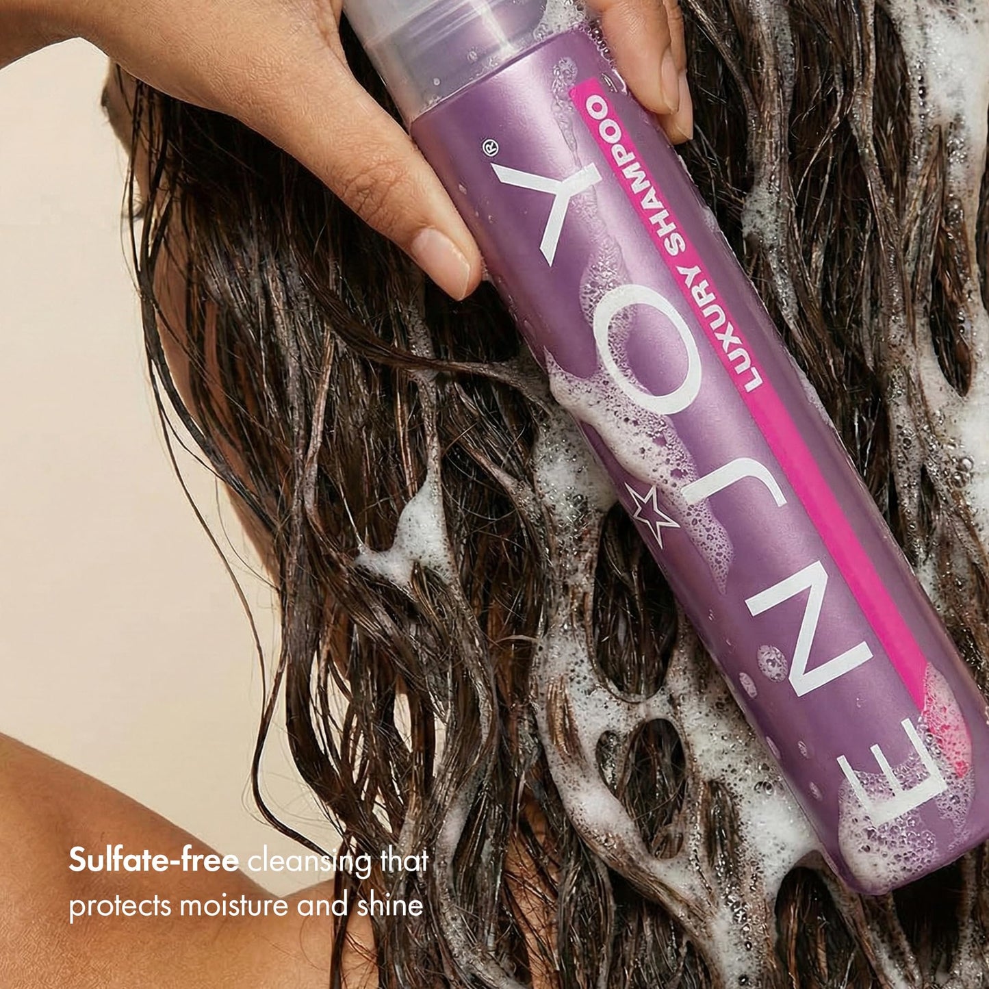 Enjoy Luxury Shampoo & Conditioner – Frizz Control, Sulfate-Free for Thick, Curly or Coarse Hair (33.8 fl oz)