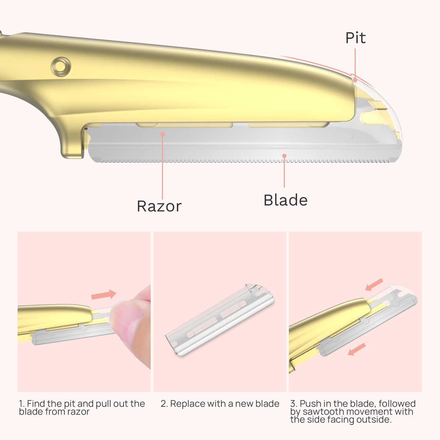 ENNVA Metal Razor Replacement Blades – Pack of 10 | Stainless Steel, Made in Japan