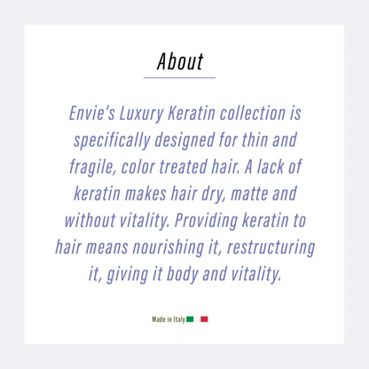 ENVIE LUXURY Keratin Shampoo – Hydrating Keratin Shampoo for Smoothing and Color-Treated Hair | 250 mL