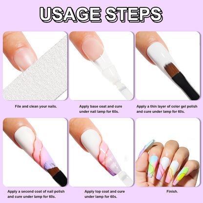 EODCI Solid Gel Nail Polish Palette – 24 Colors with Brush | Long-Lasting Gel Art Kit