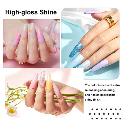 EODCI 31 Pcs Dip Powder Nail Kit – 20 Colors, No Lamp Needed, Top/Base Coat & Activator