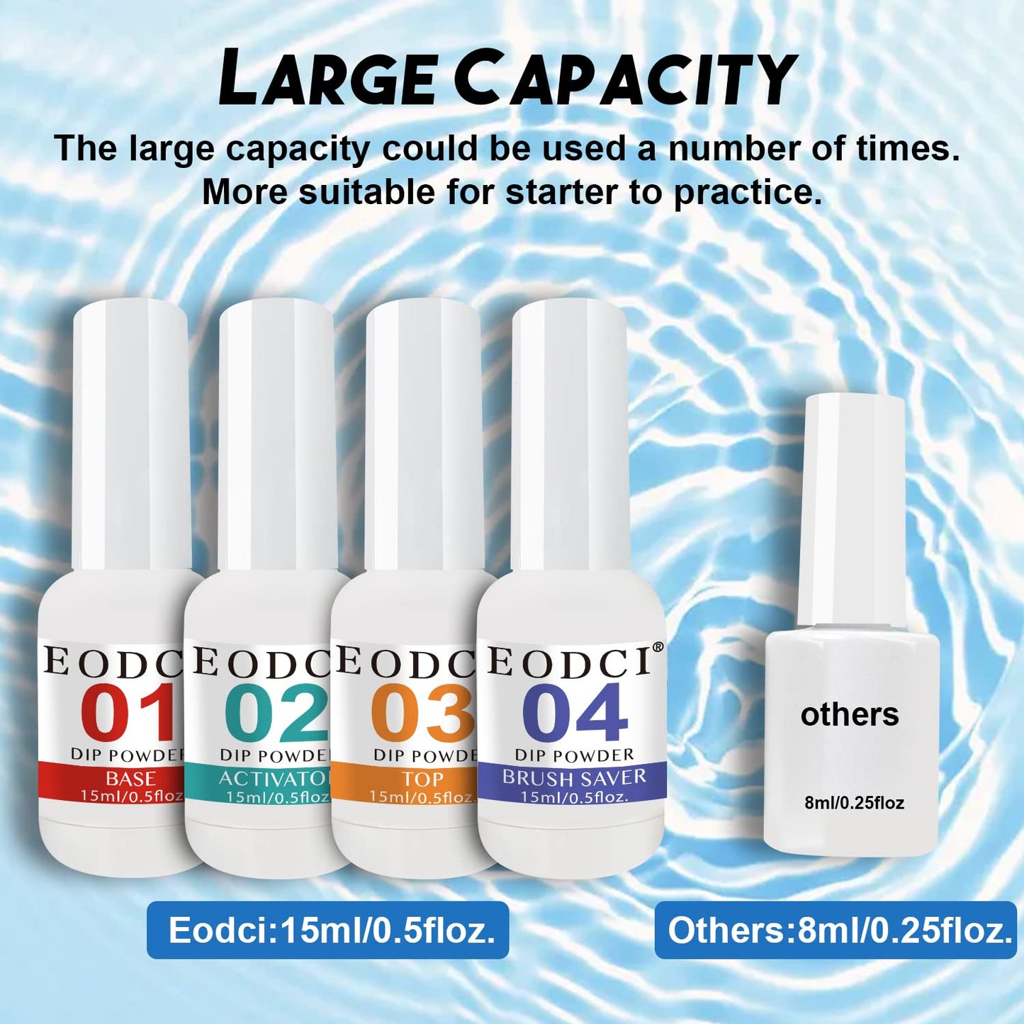 eodci 12-Pcs Dip Powder Nail Kit Starter – 6 Jelly Nude Pink Colors with Base, Top Coat, Activator & Brush Saver