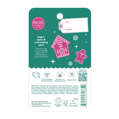 eos Holiday Lip Balm 2-Pack - Iced Gingerbread and Milk Cookies (Limited Edition)