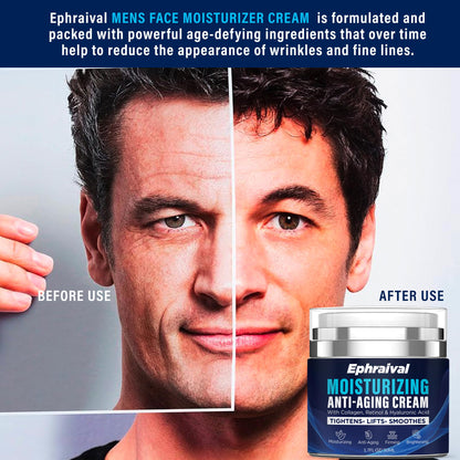 Ephraival Retinol Anti-Aging Cream for Men – Hyaluronic Acid & Peptides, Lightweight 1.7 fl oz