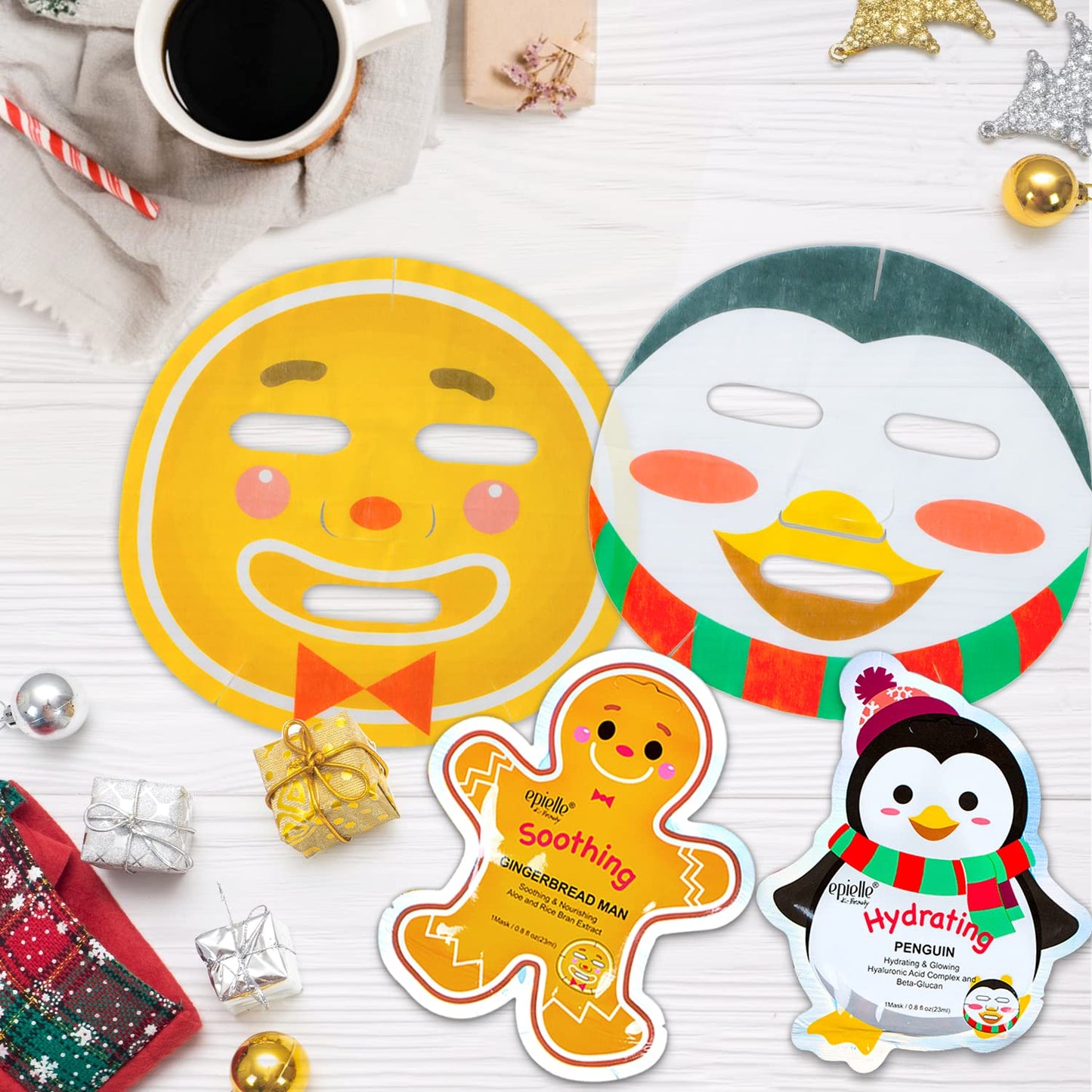 Epielle Holiday Character Mask 12 Pack – Fun Korean Skincare Gift