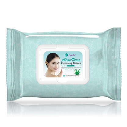 Epielle Makeup Remover Wipes - Gentle Collagen-Infused Cleanser, Remove Waterproof Mascara, Cucumber & Argan Oil, 60 Count (Pack of 4)