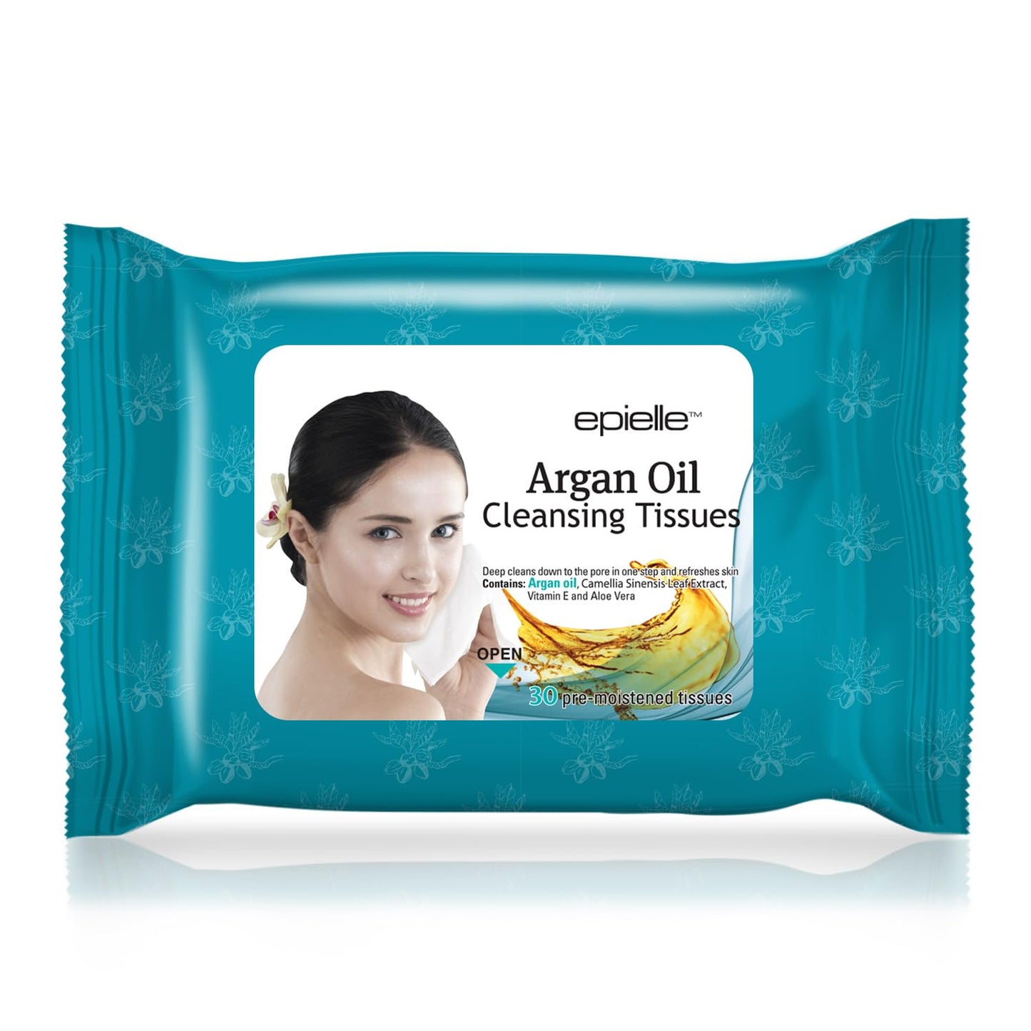 Epielle Makeup Remover Wipes - Gentle Collagen-Infused Cleanser, Remove Waterproof Mascara, Cucumber & Argan Oil, 60 Count (Pack of 4)