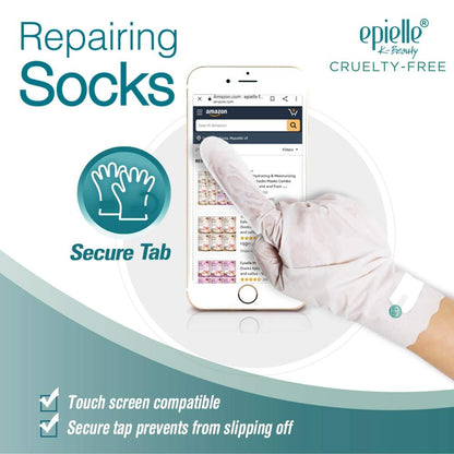 Epielle Intensive Repairing Hand Mask – 6 Pairs, Deep Moisturizing Gloves with Coconut Oil & Milk Extract