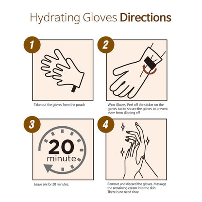 Epielle Hydrating Hand Mask — 6 Pairs with Shea Butter & Jojoba Oil for Dry Hands