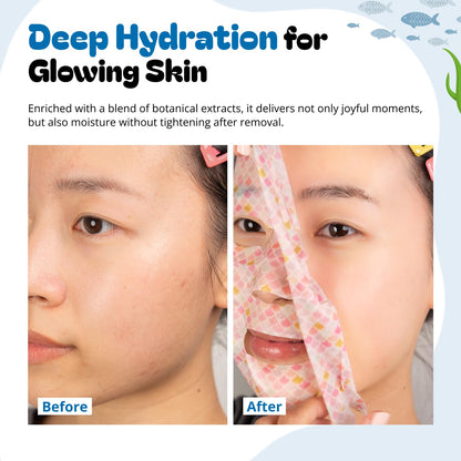 Epielle Wave & Wild Character Face Masks – 12 Pack | Fun Korean Skincare