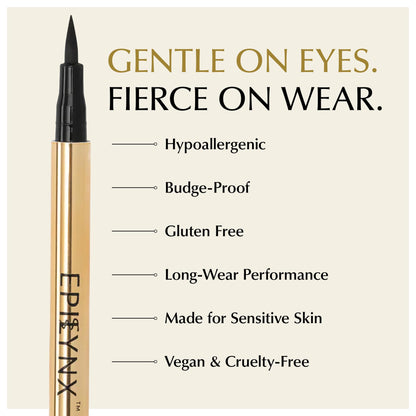EPILYNX Liquid Eyeliner – Hypoallergenic & Waterproof Brown, 2mL, Fine Brush Tip