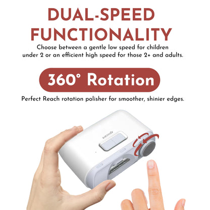 EpixCare Electric Automatic Nail Clipper Trimmer – 2-in-1 Nail Care for All Ages | Rechargeable & Safe