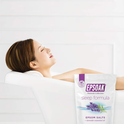 Epsoak Lavender Sleep Epsom Salt 2 lb — 2-Pack, Magnesium Sulfate USP, Resealable USA-Made, Cruelty-Free