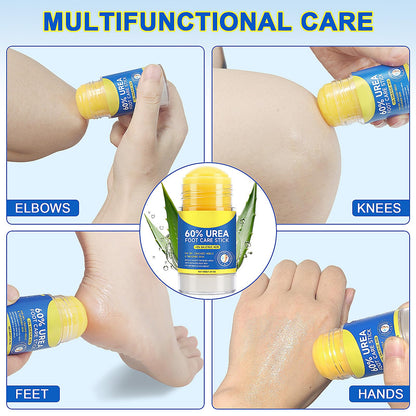 Eqimznv 60% Urea Cream Stick with 2% Salicylic Acid – Maximum Strength Foot Moisturizer (2PCS)