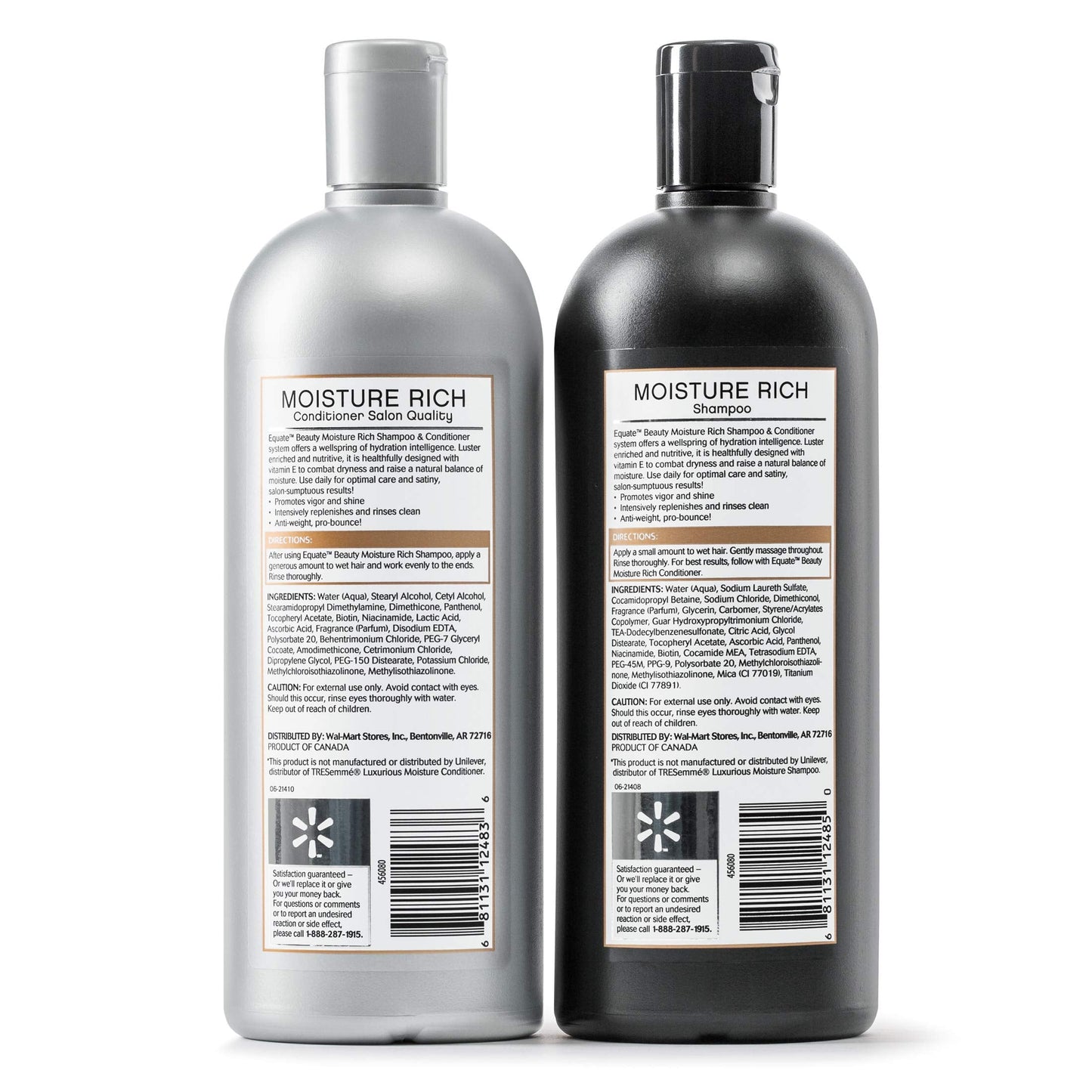 Equate Beauty Moisture Rich Shampoo & Conditioner, 28 fl oz – Pack of 2