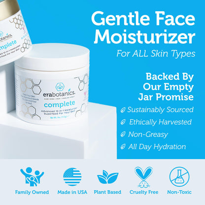Era Organics Face Moisturizer Cream – 12-in-1 Hydration with Manuka Honey & Hyaluronic Acid