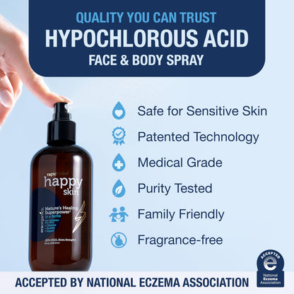 Era Organics Happy Skin HOCl Spray – Travel-Size Face & Body Cleansing Toner (2oz)