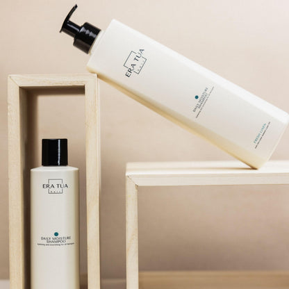ERA TUA Fresh Linen Daily Moisture Shampoo | Dutch Made Hydration for Dry & Damaged Hair | Bergamot Jasmine & Rose | 250 ml