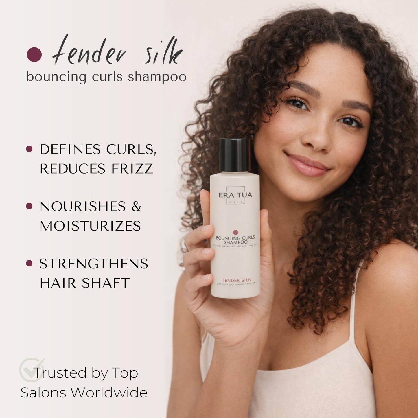 ERA TUA Tender Silk Bouncing Curls Shampoo — Dutch Made, Sulfate-Free for Curly Hair, 250 ml