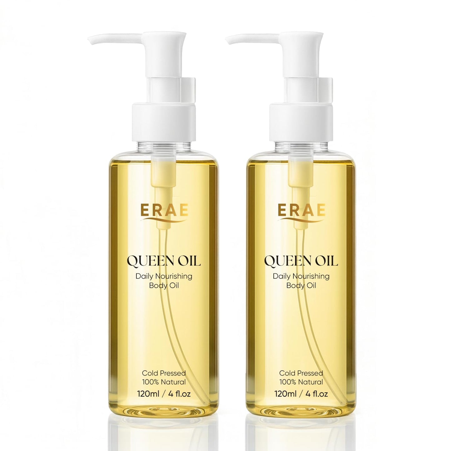 ERAE Queen Oil: Cold-Pressed Botanical Body Oil for Daily Nourishment (2-Pack, 120 ml each)