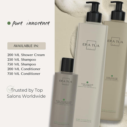 ERA TUA Pure Innocence Volume Shampoo – Dutch Made, Sulfate-Free 750ml, Volume-Boosting Moisturizing Shampoo for All Hair Types
